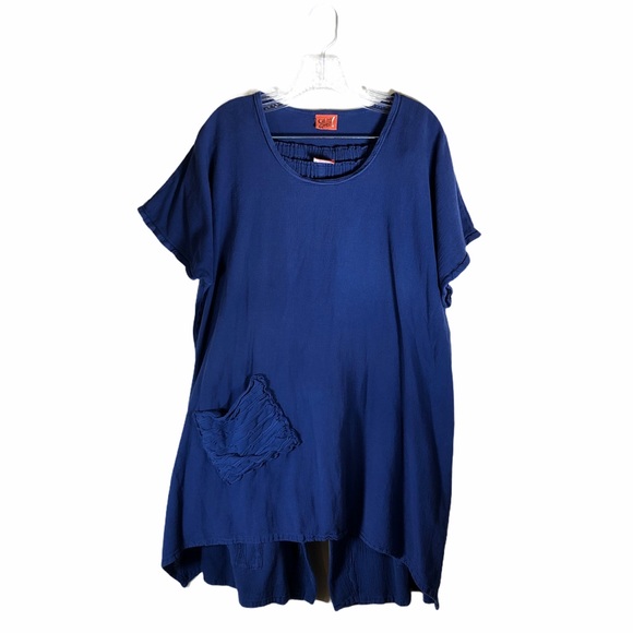 Oh My Gauze! Tops Oh My Gauze Set Shirt Sammy Pants Lagenlook Navy Blue Poshmark
